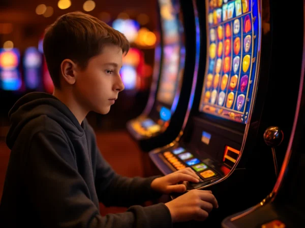 Teenager casino gambler
